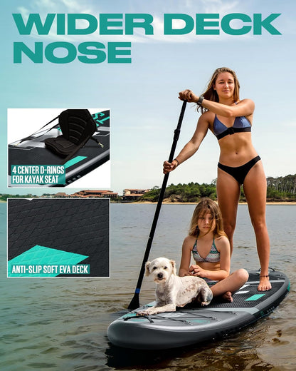 Super Wide Inflatable SUP Board Combo