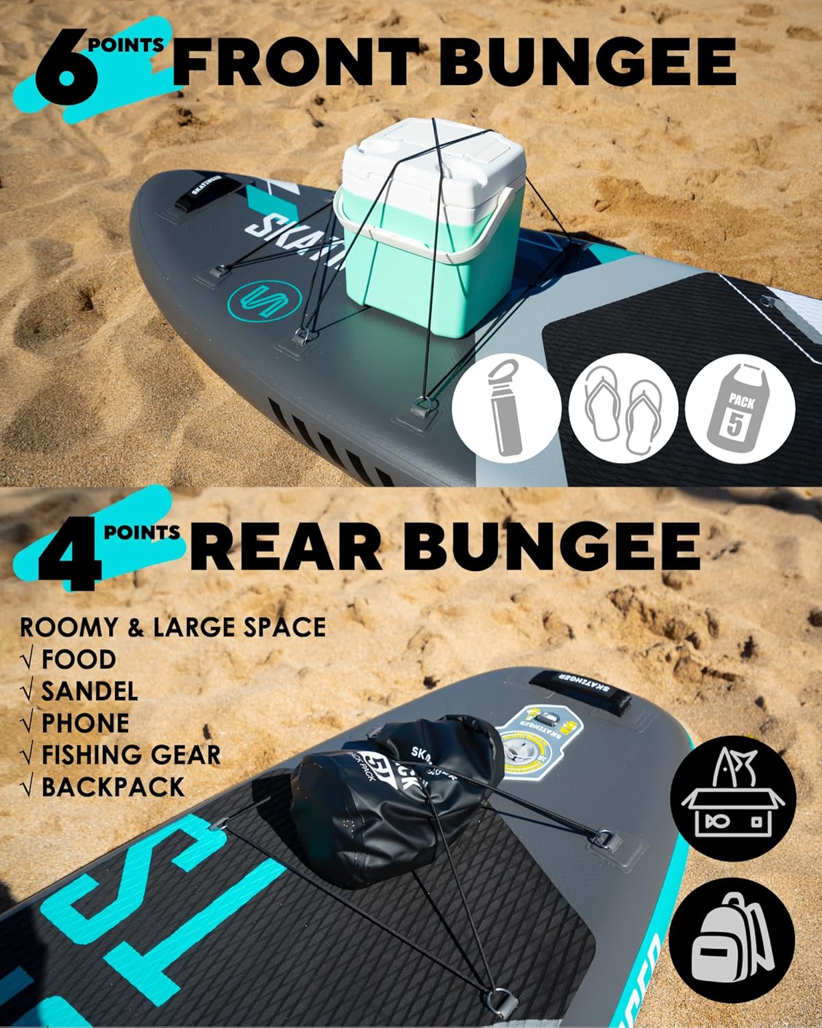 Super Wide Inflatable SUP Board Combo
