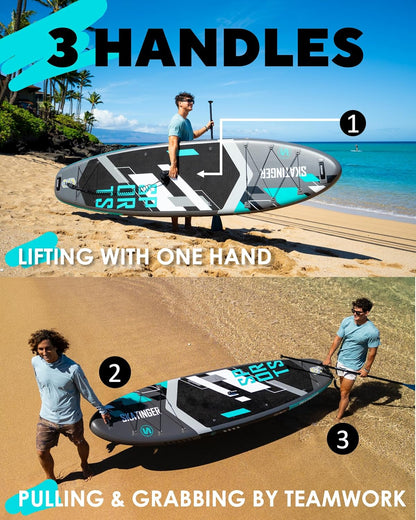 Super Wide Inflatable SUP Board Combo
